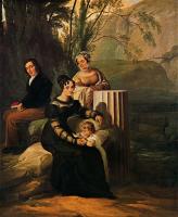 Francesco Hayez - Portrait of the family Stampa di Soncino